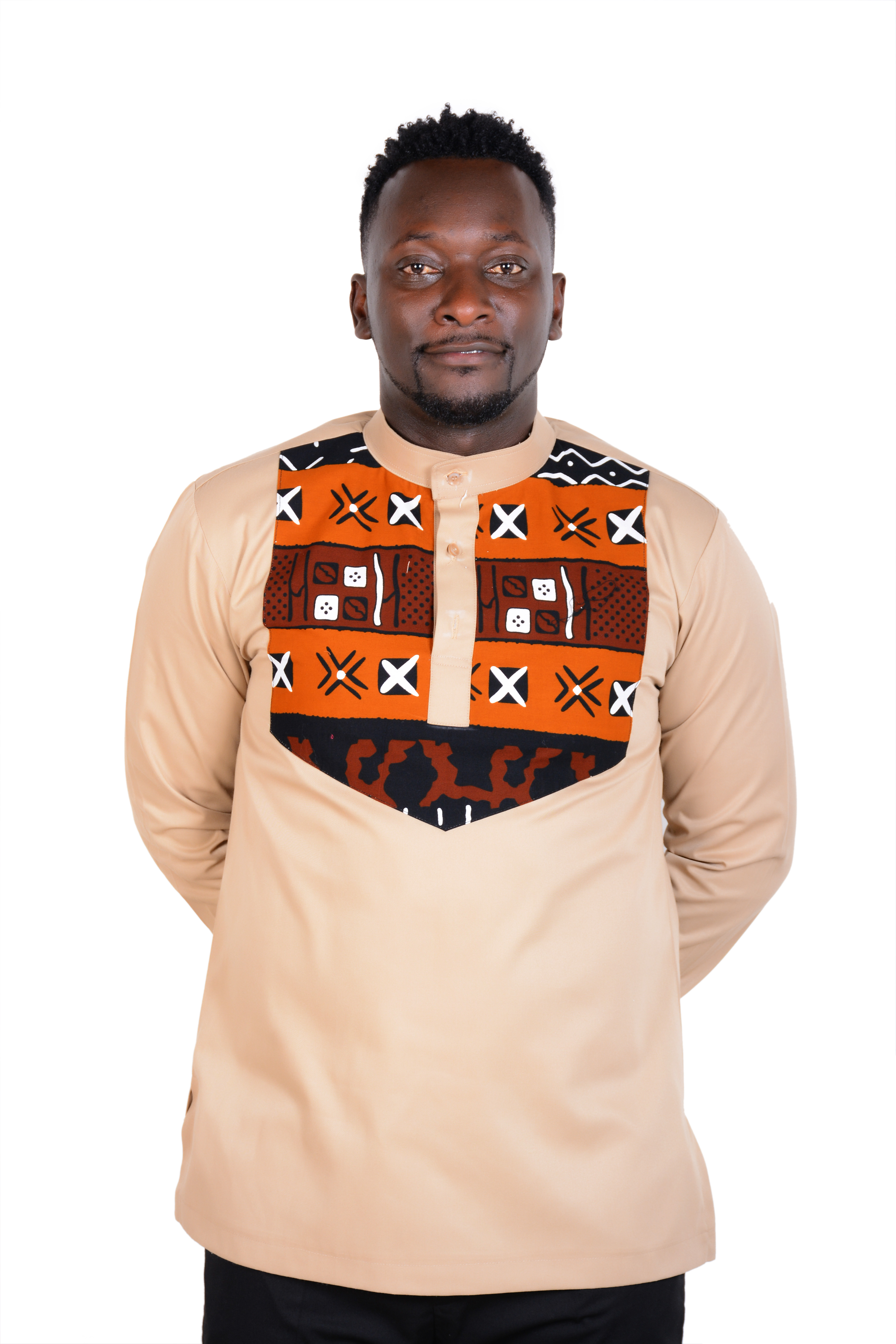 Sahara Safari Splendor - African Shirt - Beige